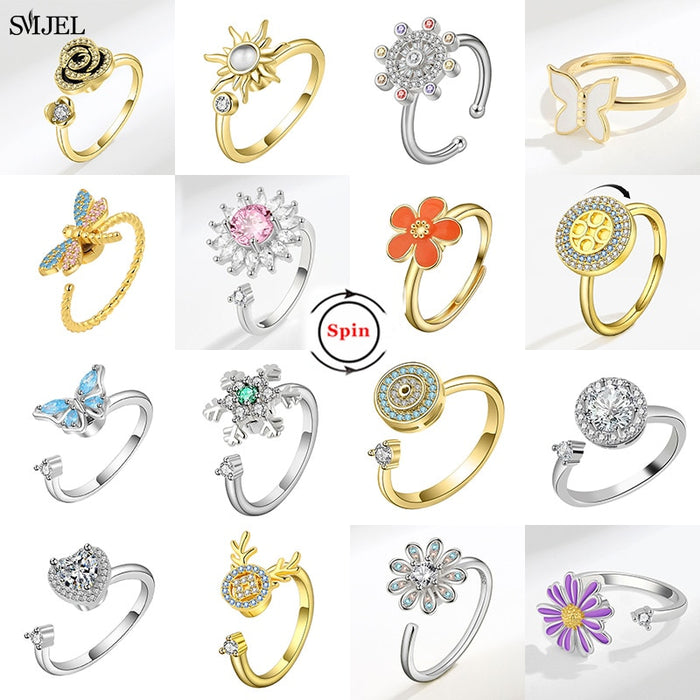 Fidget Spinner Ring Anxiety for Women