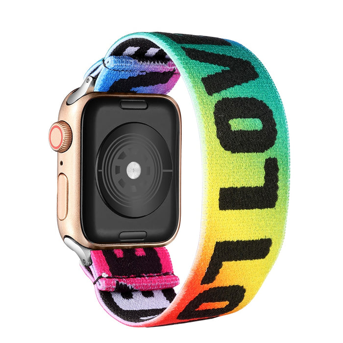 Bohemia Elastic Nylon Solo Loop for Apple Watch Band 7 45mm 38mm 44mm For Iwatch Series 6 5 4 Replacement Strap 41mm 40mm 42mm