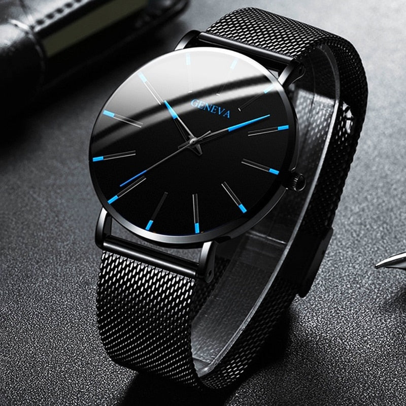 Men Watches 2020 Luxury Male Elegant Ultra Thin Watch Men Business Stainless Steel Mesh Quartz Watch Relogio Masculino Hot Sale
