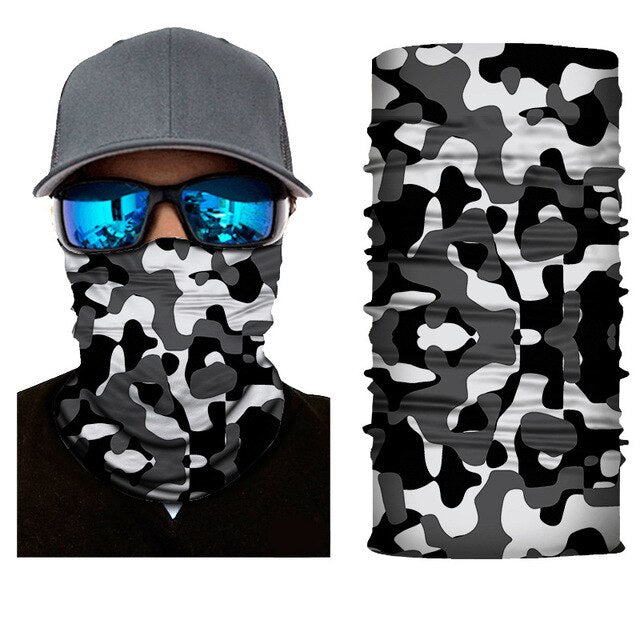 Solid and Printed Cycling Bandanas buffe Tube Scarf Neck Warmer Multi Function Headband Face Headwear Moto Bicycle Hijab Mask