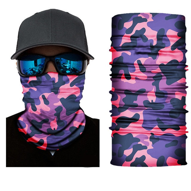 Solid and Printed Cycling Bandanas buffe Tube Scarf Neck Warmer Multi Function Headband Face Headwear Moto Bicycle Hijab Mask