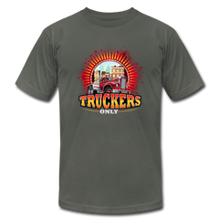 Truckers Only unisex Jersey T-Shirt by Bella - asphalt