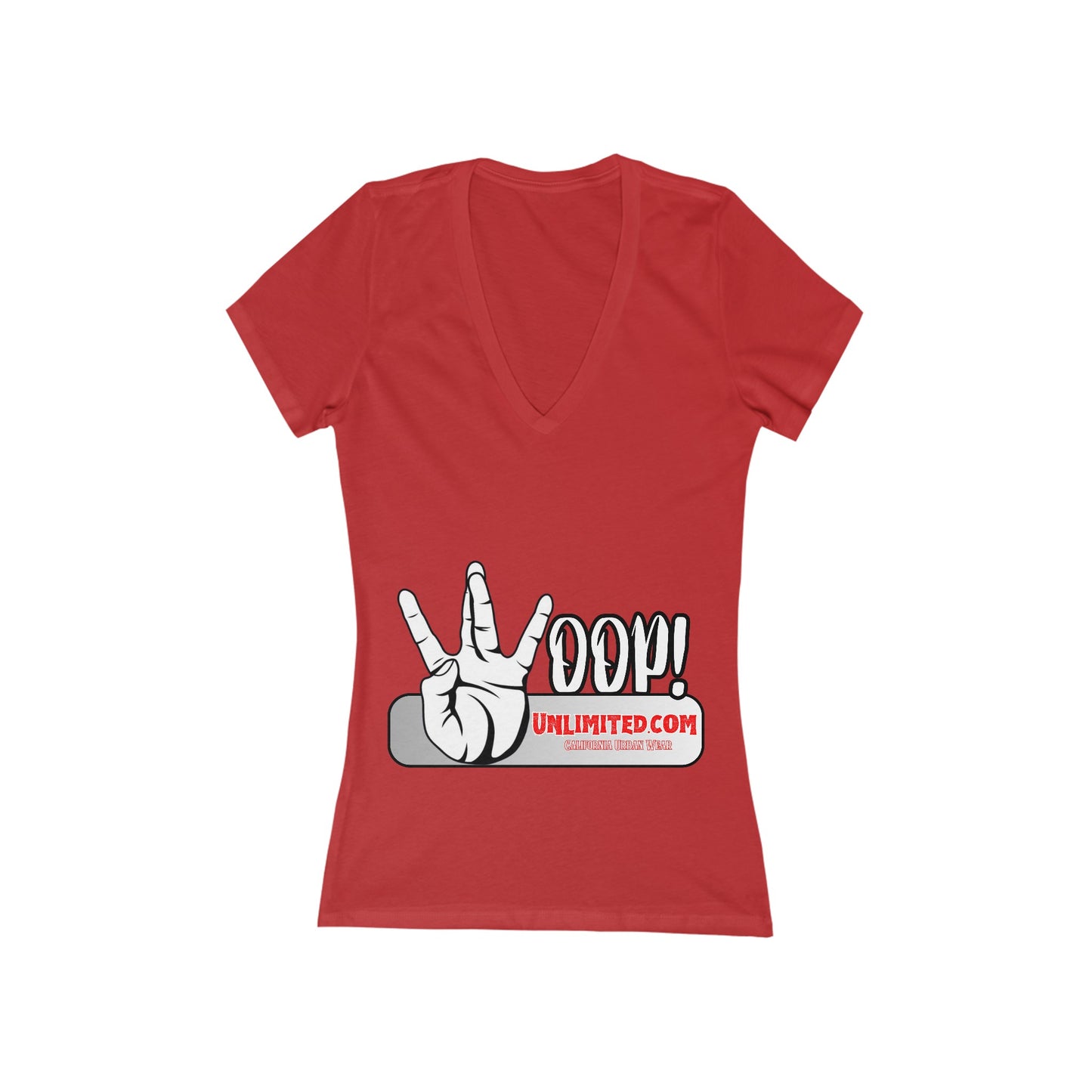 Women's Woop Unlimited Jersey Short Sleeve Deep V-Neck Tee