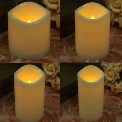 1pcs LED Candles For Decoration Cylindrical Flickering Flameless LED Electronic Candle Tea Light Wedding Birthday Decor Tealight