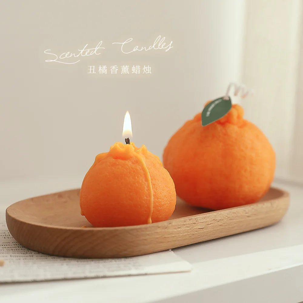 Tangerine Scented Candle DIY Gift Souvenir Small Gift Shoot Imitation Fruit Spring Festval Lucky New Year gift