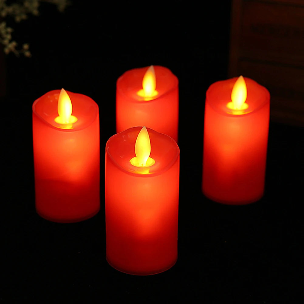 LED Flameless Candles , 3PCS/ 6PCS LED Candles Lights Battery Operated Plastic Pillar Flickering Candle Light for Party Decor