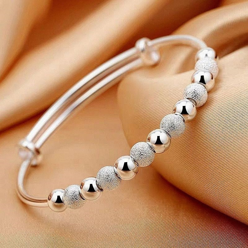 Sterling Silver Luxury Bead Bracelet Bracelet Cute Feminine Fashion Party Wedding Jewelry