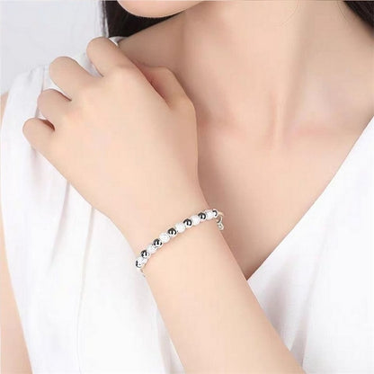 Sterling Silver Luxury Bead Bracelet Bracelet Cute Feminine Fashion Party Wedding Jewelry