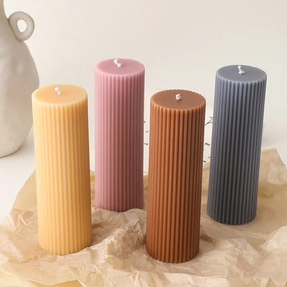 Pillar Candles Cylindrical gear candle household decoration handmade aromatic candle creative candle geometric decoration