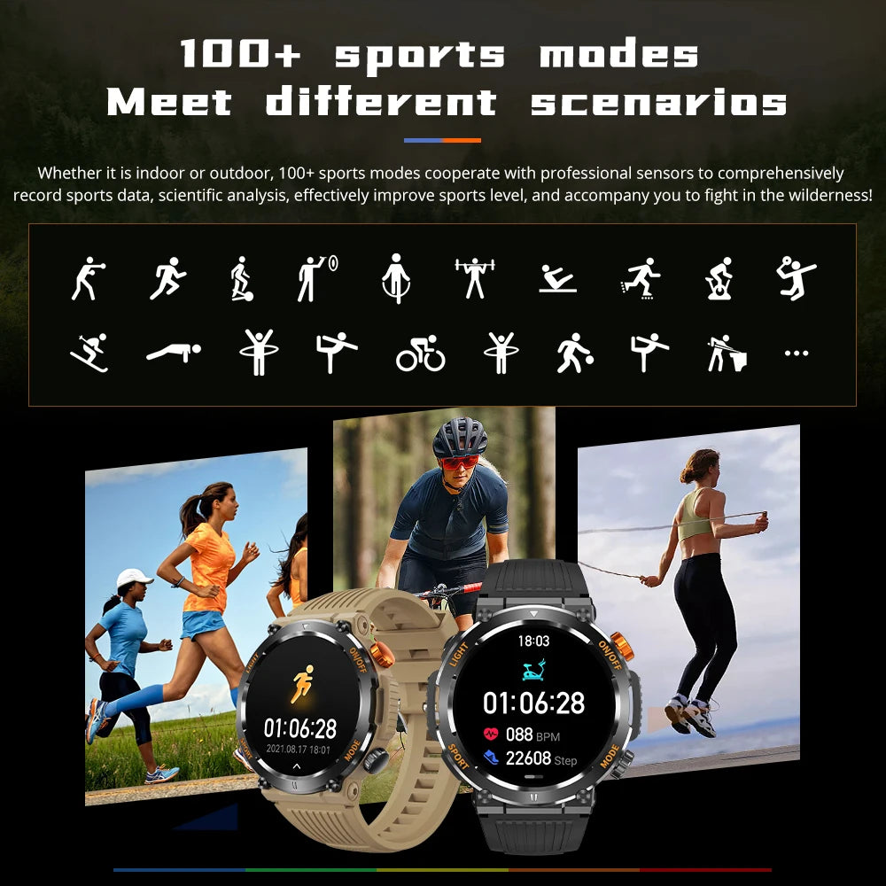 [2024] COLMI V68 1.46'' HD Display Smartwatch 100 Sports Modes Compass Flashlight Men Military Grade Toughness Smart Watch
