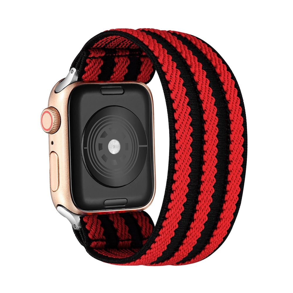 Bohemia Elastic Nylon Solo Loop for Apple Watch Band 7 45mm 38mm 44mm For Iwatch Series 6 5 4 Replacement Strap 41mm 40mm 42mm