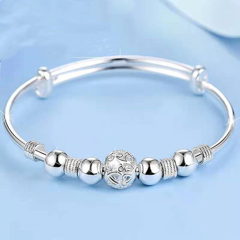 Sterling Silver Luxury Bead Bracelet Bracelet Cute Feminine Fashion Party Wedding Jewelry