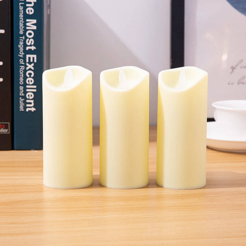 LED Flameless Candles , 3PCS/ 6PCS LED Candles Lights Battery Operated Plastic Pillar Flickering Candle Light for Party Decor