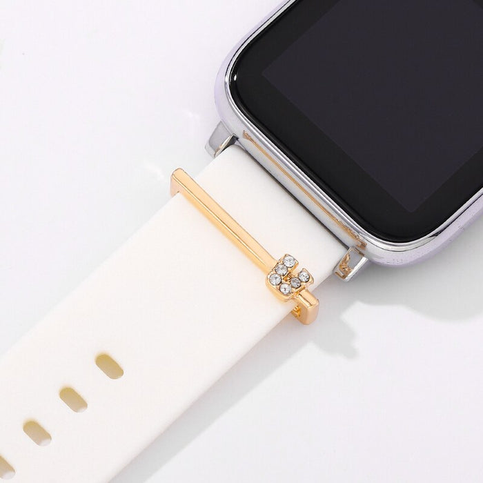 Watchband Decorative Charms Cartoon Round Charms for Apple Bracelet Silicone Accessories for Smartwatch Strap Ring Charms Stud