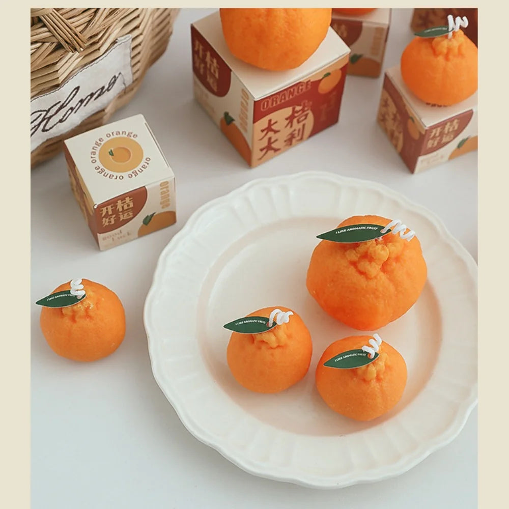 Tangerine Scented Candle DIY Gift Souvenir Small Gift Shoot Imitation Fruit Spring Festval Lucky New Year gift