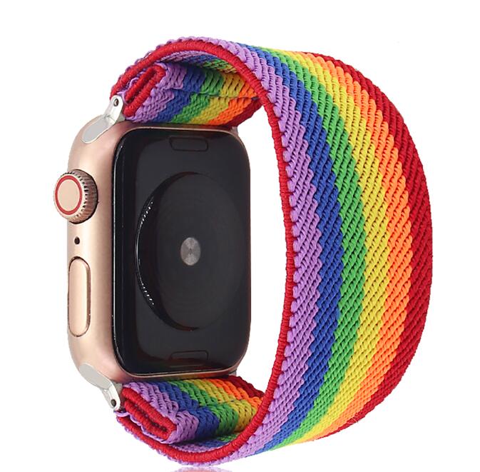 Bohemia Elastic Nylon Solo Loop for Apple Watch Band 7 45mm 38mm 44mm For Iwatch Series 6 5 4 Replacement Strap 41mm 40mm 42mm