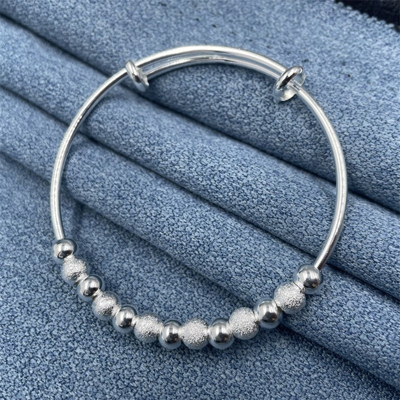 Sterling Silver Luxury Bead Bracelet Bracelet Cute Feminine Fashion Party Wedding Jewelry