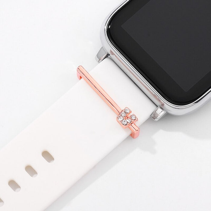 Watchband Decorative Charms Cartoon Round Charms for Apple Bracelet Silicone Accessories for Smartwatch Strap Ring Charms Stud