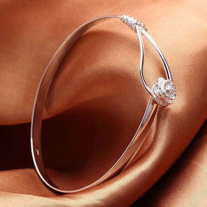 Sterling Silver Luxury Bead Bracelet Bracelet Cute Feminine Fashion Party Wedding Jewelry