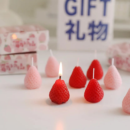 Scented Candle Strawberry Soybean Wax Fragrance Hotel Wedding Birthday Gift Aromatherapy Candles Room Home Decoration Accessorie
