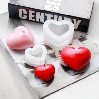 5 Styles Heart Shape Candle Mold Clear Cylinder Candle Mould for Wedding Party Dinner Candle Making DIY Handmade Scented Candles