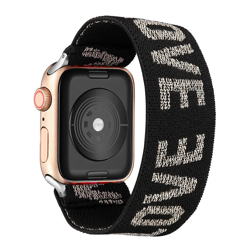 Bohemia Elastic Nylon Solo Loop for Apple Watch Band 7 45mm 38mm 44mm For Iwatch Series 6 5 4 Replacement Strap 41mm 40mm 42mm