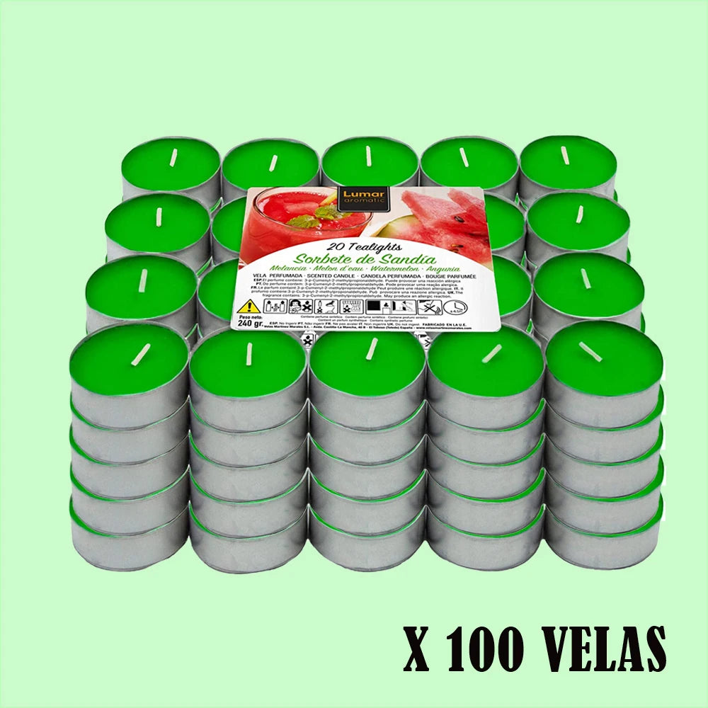 Set 60/100 scented candles TeaLights duration approximately ± 4,5 hours aromatic tea candles