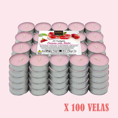 Set 60/100 scented candles TeaLights duration approximately ± 4,5 hours aromatic tea candles