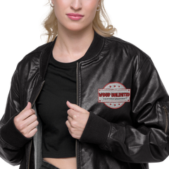 Woop Unlimited Leather Bomber Jacket