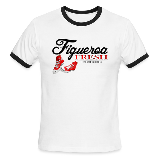 Figueroa Fresh Men's Ringer T-Shirt - white/black