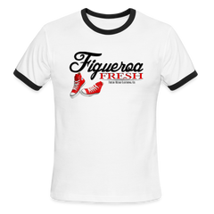 Figueroa Fresh Men's Ringer T-Shirt - white/black