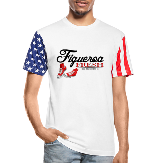 Figueroa Fresh Adult Stars & Stripes T-Shirt | LAT Code Five™ 3976 - white