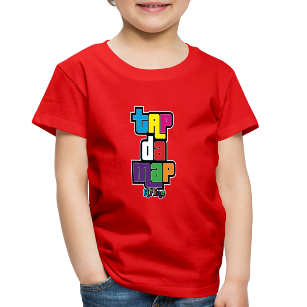 Toddler Tap Da Map Premium T-Shirt - red