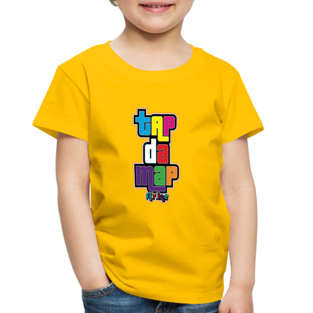 Toddler Tap Da Map Premium T-Shirt - sun yellow