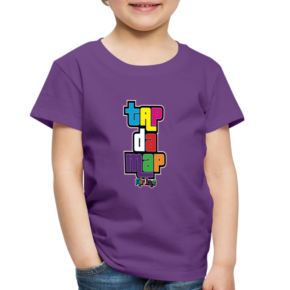 Toddler Tap Da Map Premium T-Shirt - purple