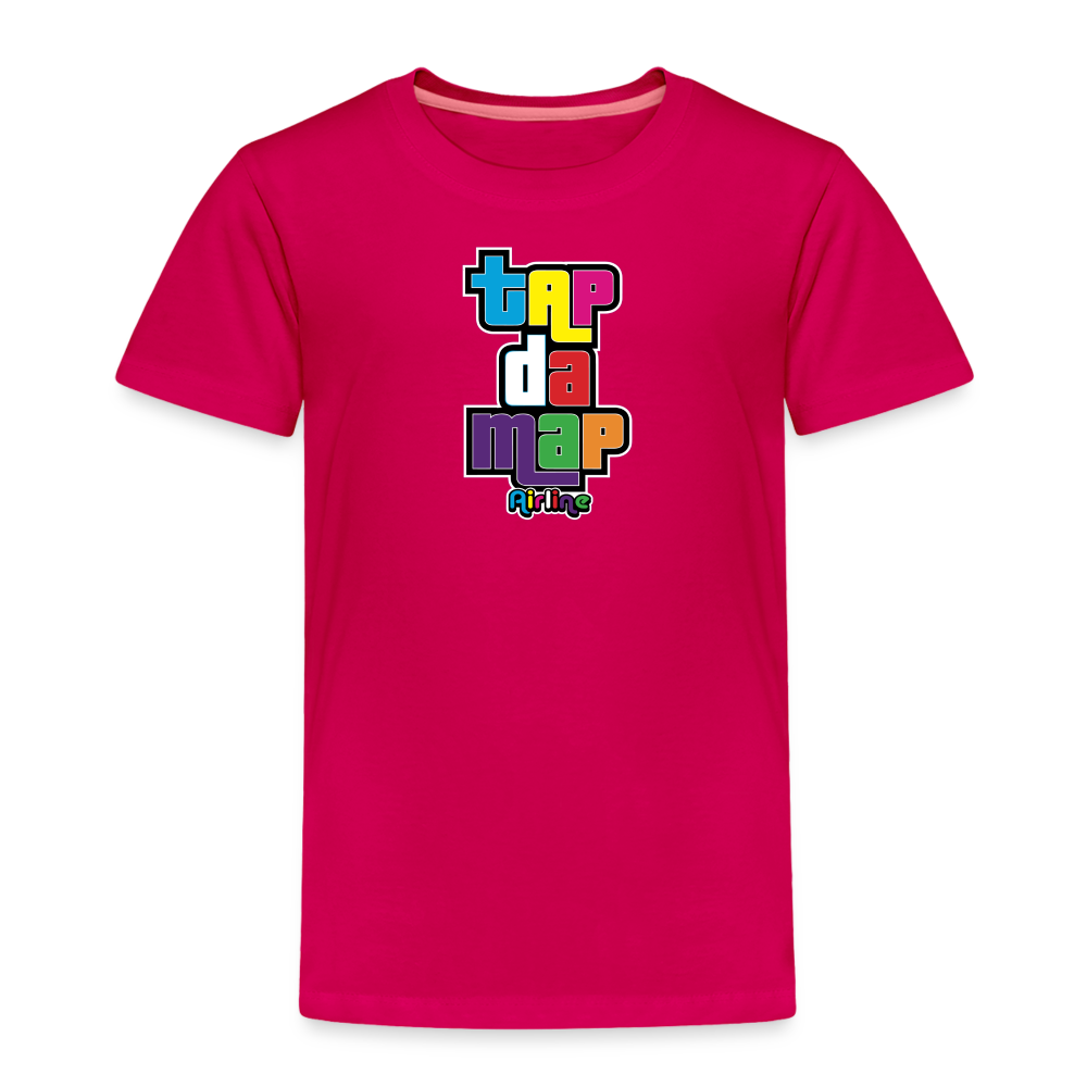 Toddler Tap Da Map Premium T-Shirt - dark pink