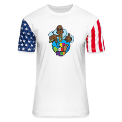 Tap Da Map Stars & Stripes T-Shirt | LAT Code Five™ 3976 - white