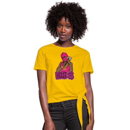 Women's Woop 2Xs Knotted T-Shirt - sun yellow