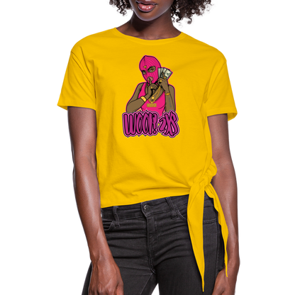 Women's Woop 2Xs Knotted T-Shirt - sun yellow