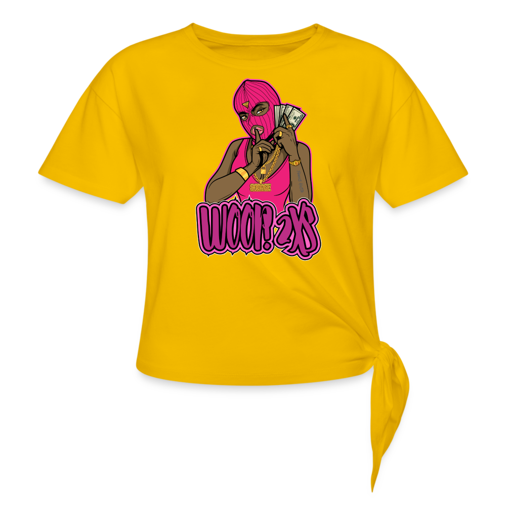 Women's Woop 2Xs Knotted T-Shirt - sun yellow