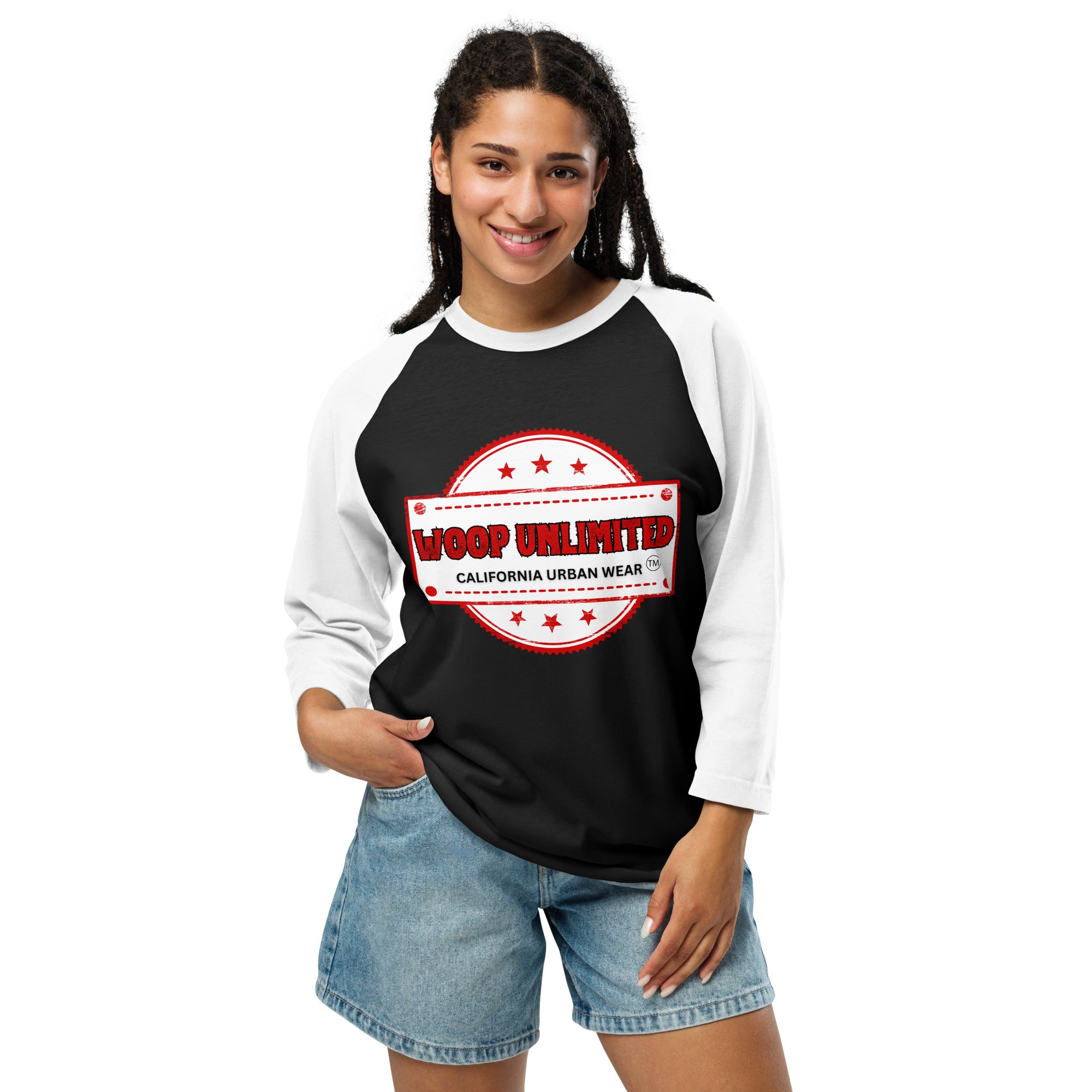 Woop Unlimited 3/4 sleeve raglan shirt