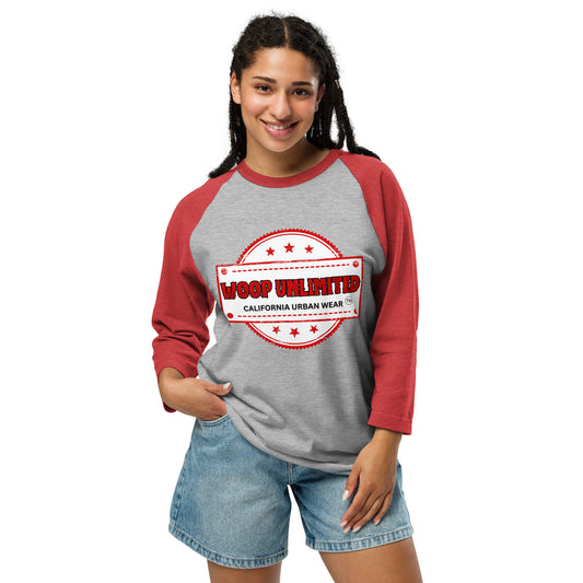 Woop Unlimited 3/4 sleeve raglan shirt