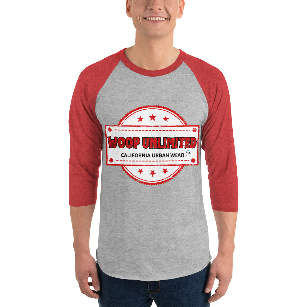 Woop Unlimited 3/4 sleeve raglan shirt