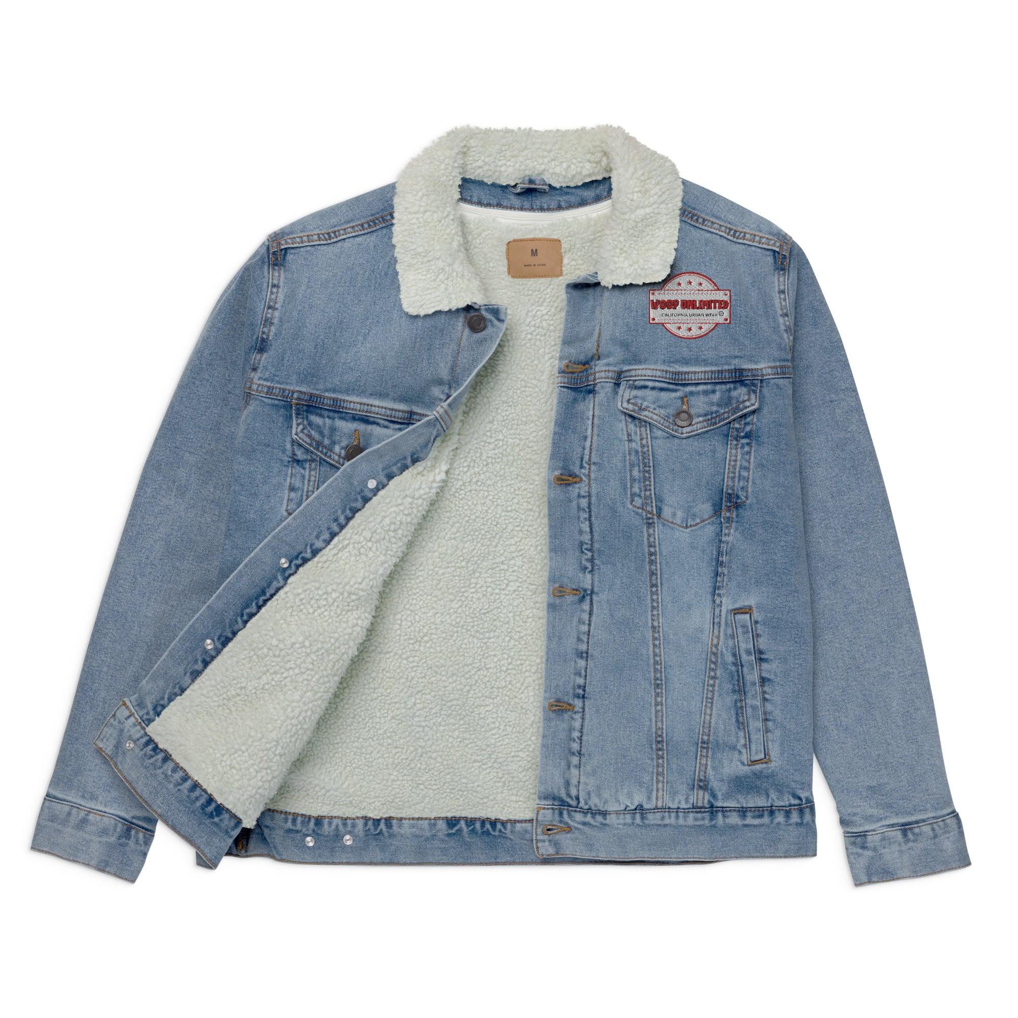 Woop Unlimited Unisex denim sherpa jacket