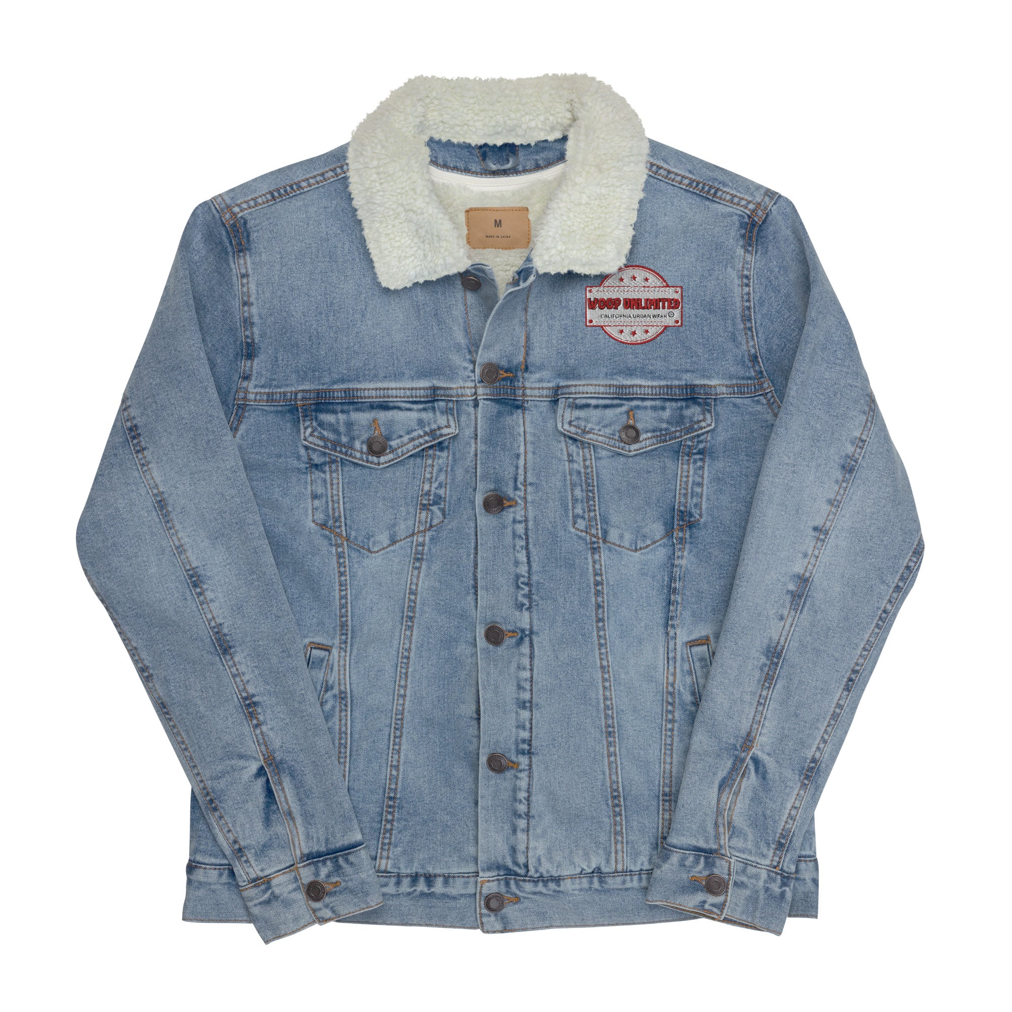 Woop Unlimited Unisex denim sherpa jacket