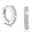 Silver Platinum Diamond Hook Earrings