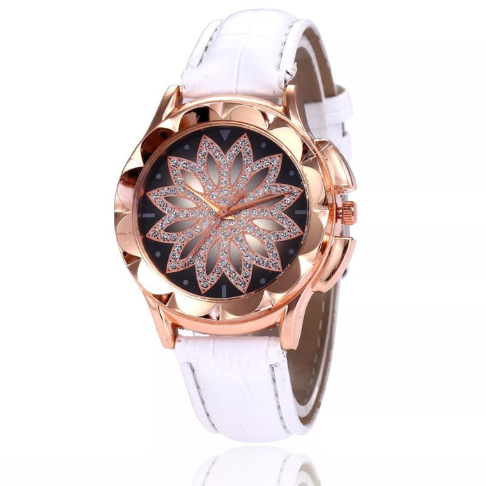 Women's The Dleek Snd Simple Versatile Time To Run Diamond-encrusted Quartz Watch