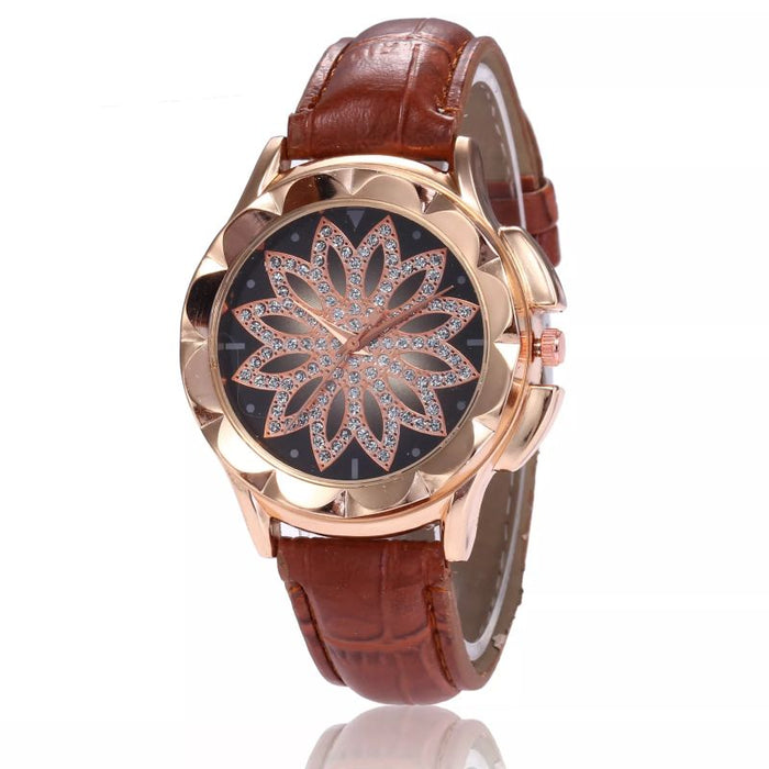 Women's The Dleek Snd Simple Versatile Time To Run Diamond-encrusted Quartz Watch