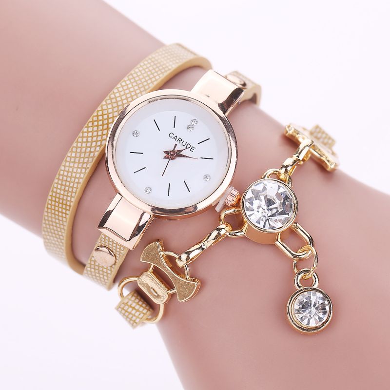 Fashion Women's Ladies Rhinestone Analog Quartz Dress Girl Bracelet Wrist Watche