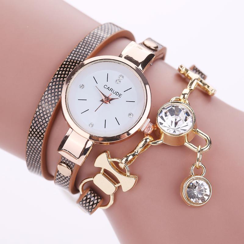 Fashion Women's Ladies Rhinestone Analog Quartz Dress Girl Bracelet Wrist Watche